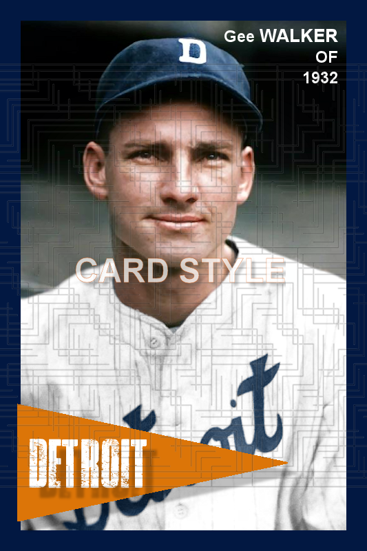 Gee Walker - 1932 Detroit Tigers - choose a size & style
