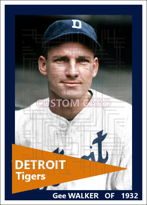 Gee Walker - 1932 Detroit Tigers - choose a size & style