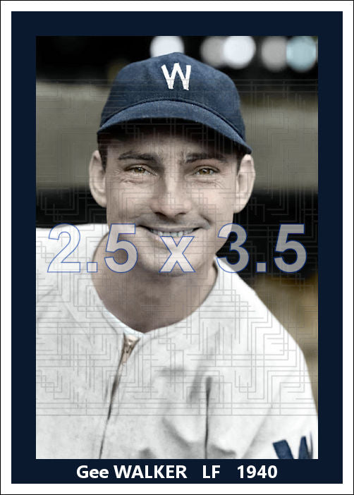 Gee Walker - 1940 Washington Senators - choose a size & style
