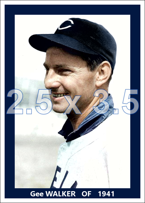 Gee Walker - 1941 Cleveland Indians - choose a size & style