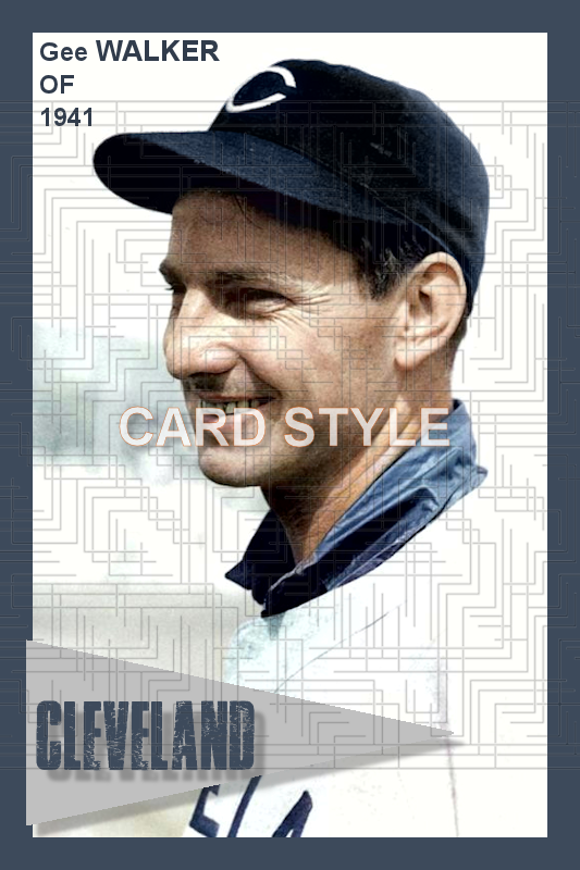 Gee Walker - 1941 Cleveland Indians - choose a size & style