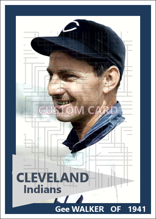 Gee Walker - 1941 Cleveland Indians - choose a size & style
