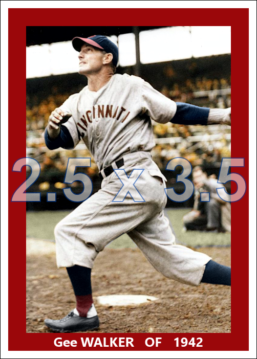 Gee Walker - 1942 Cincinnati Reds - choose a size & style