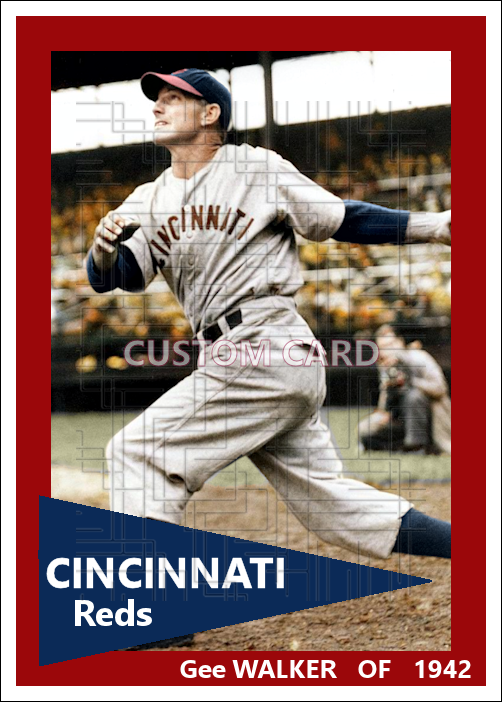 Gee Walker - 1942 Cincinnati Reds - choose a size & style