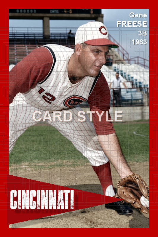 Gene Freese - 1963 Cincinnati Reds - choose a size & style