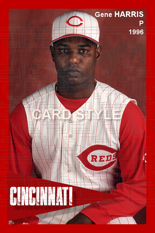 Gene Harris - 1996 Cincinnati Reds - choose a size & style