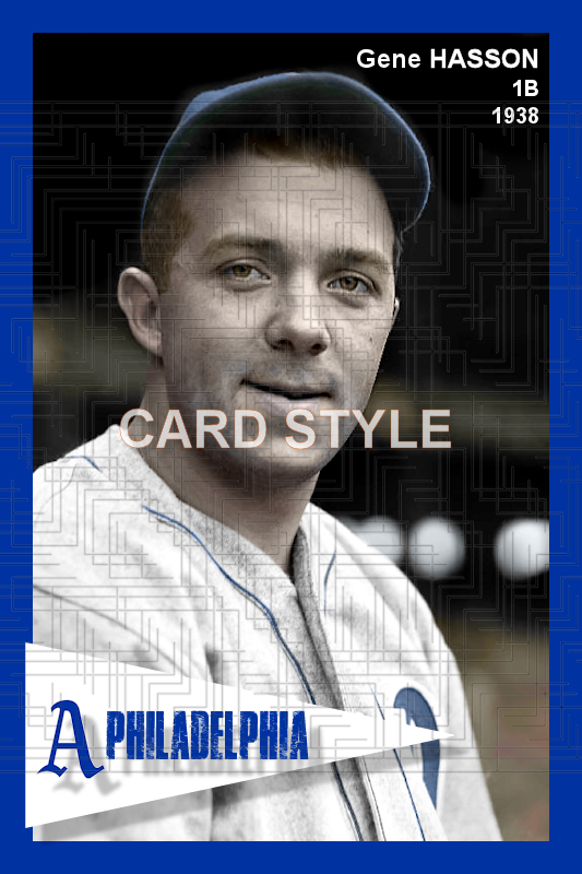 Gene Hasson - 1938 Philadelphia Athletics - choose a size & style