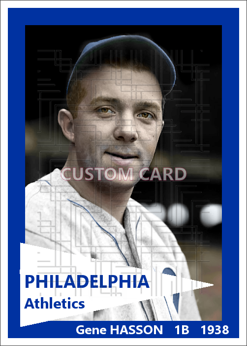 Gene Hasson - 1938 Philadelphia Athletics - choose a size & style