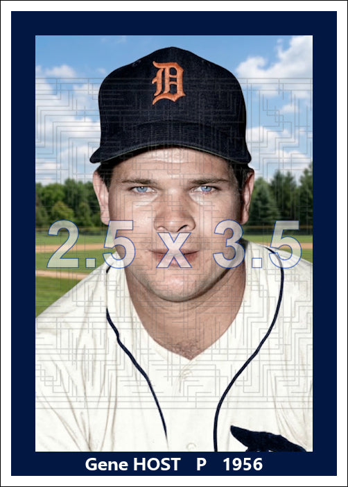 Gene Host - 1956 Detroit Tigers - choose a size & style