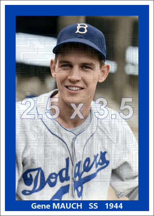 Gene Mauch - 1944 Brooklyn Dodgers - choose a size & style