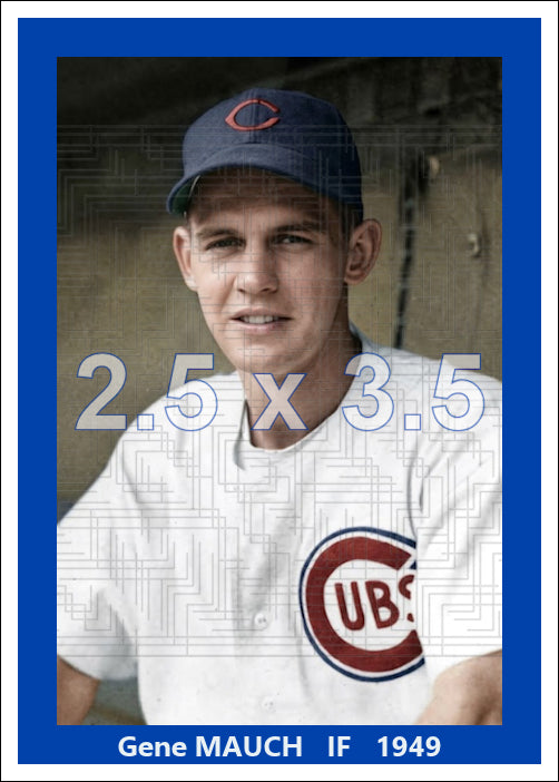 Gene Mauch - 1949 Chicago Cubs - choose a size & style