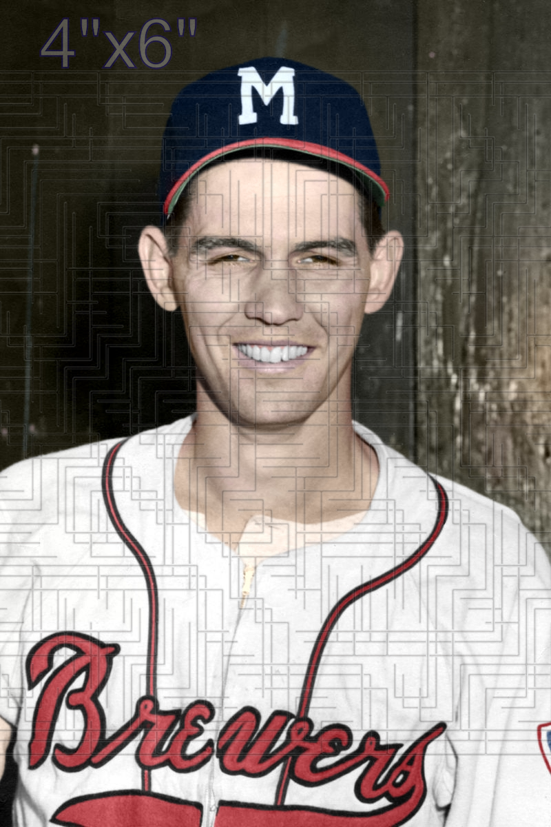 Gene Mauch - 1951 Milwaukee Brewers - choose a size & style