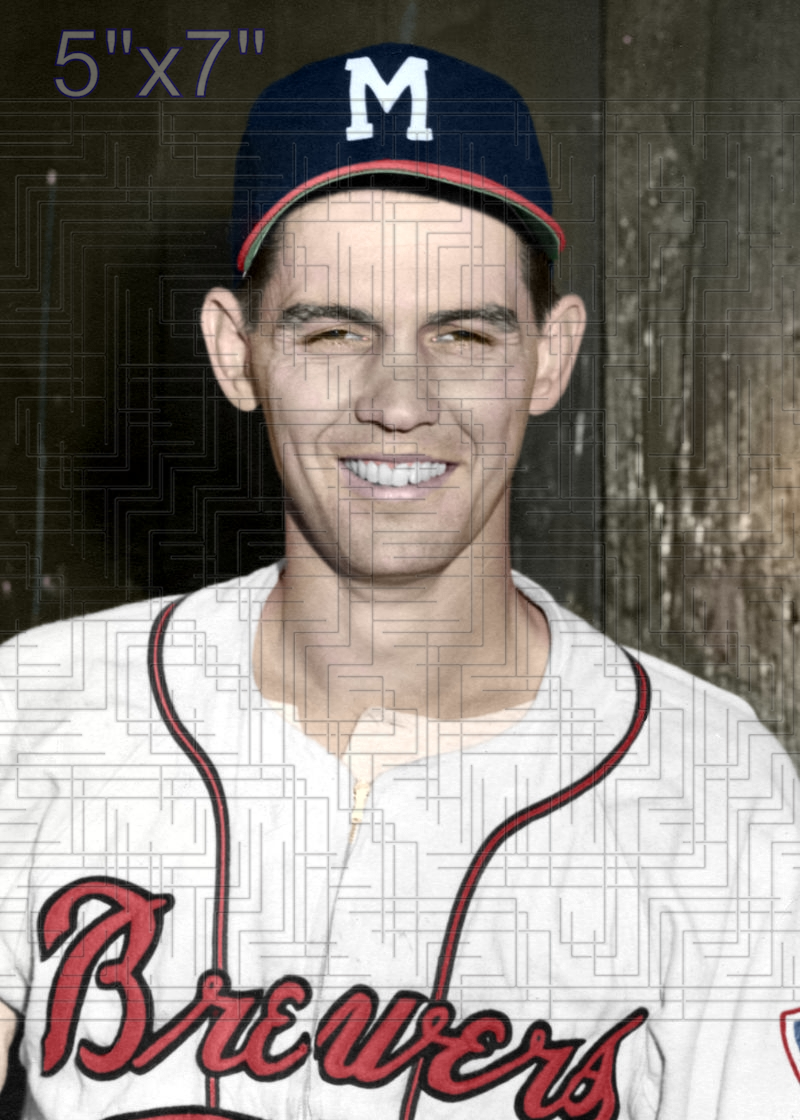 Gene Mauch - 1951 Milwaukee Brewers - choose a size & style