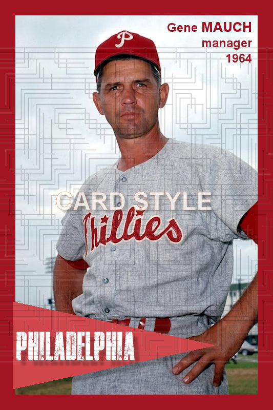 Gene Mauch - 1964 Philadelphia Phillies - choose a size & style