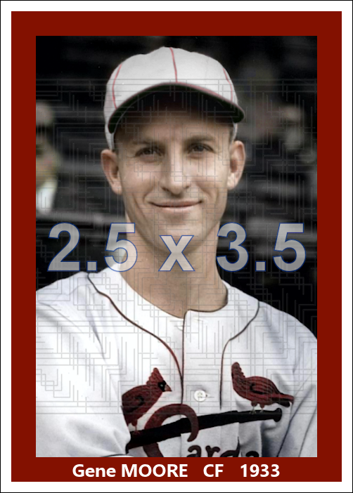 Gene Moore - 1933 St. Louis Cardinals - choose a size & style