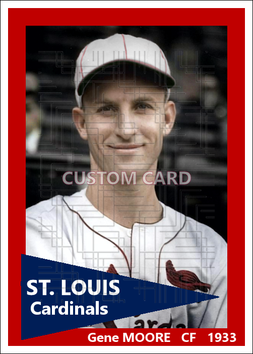 Gene Moore - 1933 St. Louis Cardinals - choose a size & style