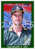 Gene Nelson - 1987 Oakland Athletics - choose a size & style