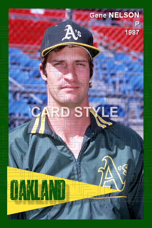 Gene Nelson - 1987 Oakland Athletics - choose a size & style