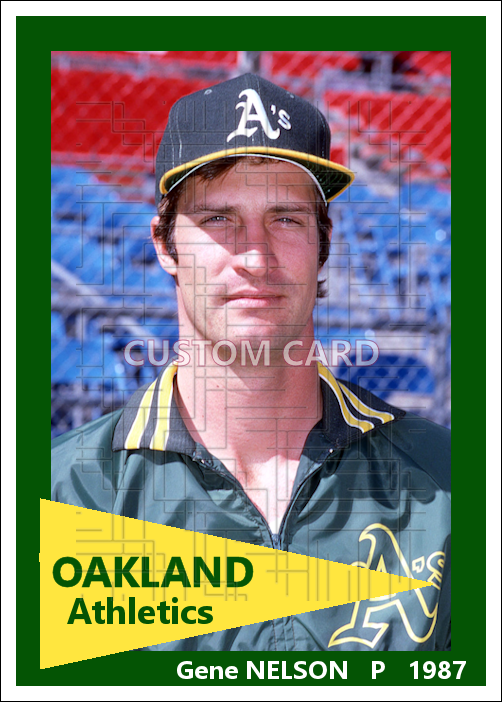Gene Nelson - 1987 Oakland Athletics - choose a size & style