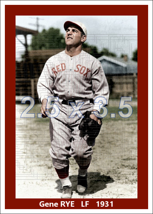 Gene Rye - 1931 Boston Red Sox - choose a size & style