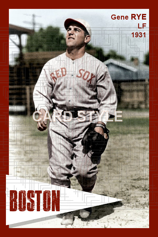 Gene Rye - 1931 Boston Red Sox - choose a size & style