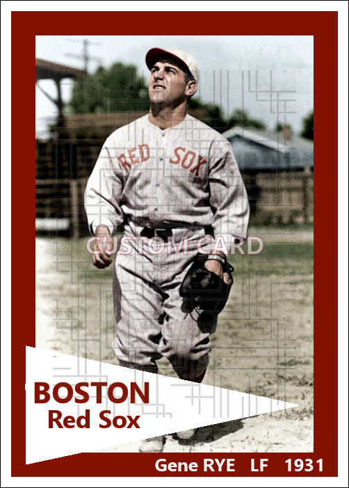 Gene Rye - 1931 Boston Red Sox - choose a size & style