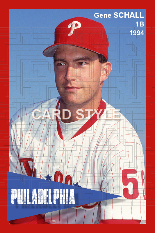Gene Schall - 1994 Philadelphia Phillies - choose a size & style