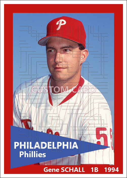 Gene Schall - 1994 Philadelphia Phillies - choose a size & style