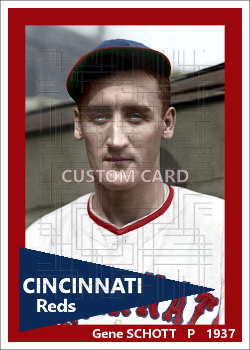 Gene Schott - 1937 Cincinnati Reds - choose a size & style