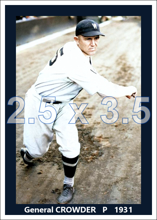 Alvin Crowder - 1931 Washington Senators - choose a size & style