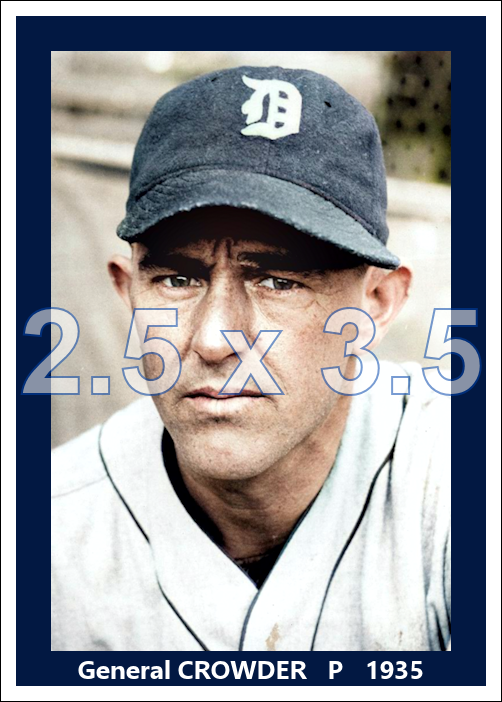 Alvin Crowder - 1935 Detroit Tigers - choose a size & style