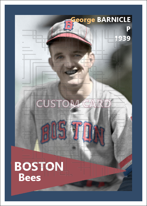 George Barnicle - 1939 Boston Bees - choose a size & style