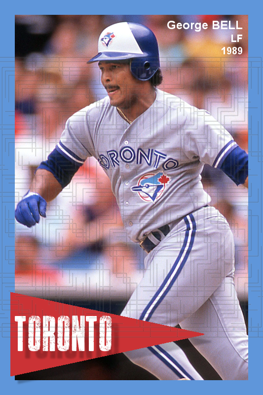 George Bell - 1989 Toronto Blue Jays - choose a size & style