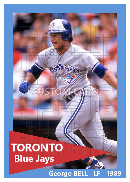 George Bell - 1989 Toronto Blue Jays - choose a size & style