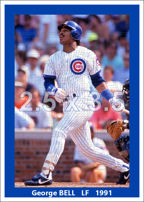 George Bell - 1991 Chicago Cubs - pose B - choose a size & style