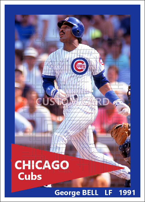 George Bell - 1991 Chicago Cubs - pose B - choose a size & style