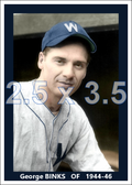 George Binks - 1944-46 Washington Senators - choose a size & style