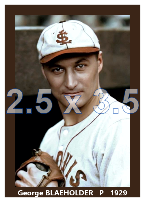 George Blaeholder - 1929 St. Louis Browns - choose a size & style