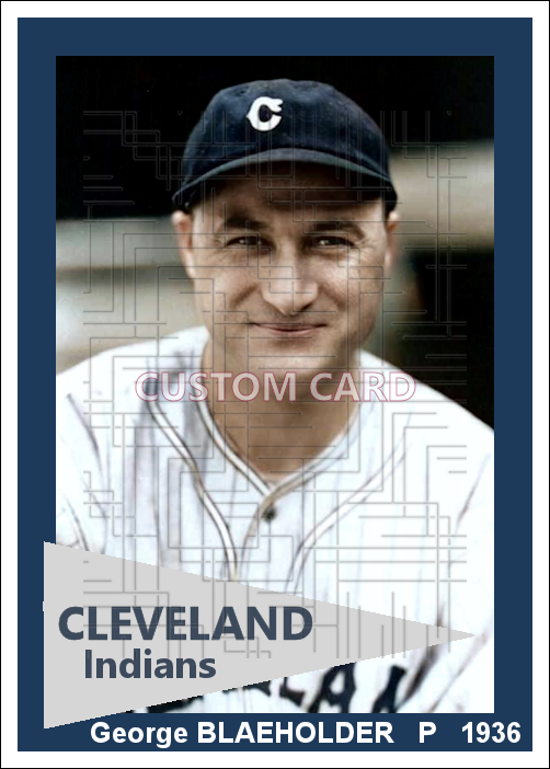 George Blaeholder - 1936 Cleveland Indians - choose a size & style