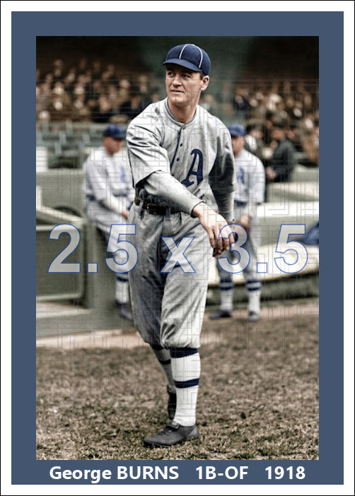 George Burns - 1918 Philadelphia Athletics - choose a size & style