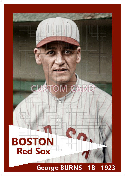 George Burns - 1923 Boston Red Sox - choose a size & style