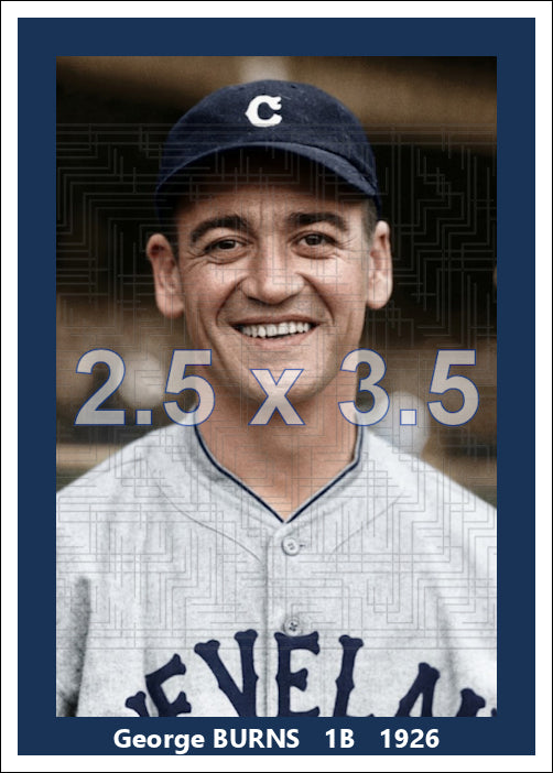 George Burns - 1926 Cleveland Indians - choose a size & style