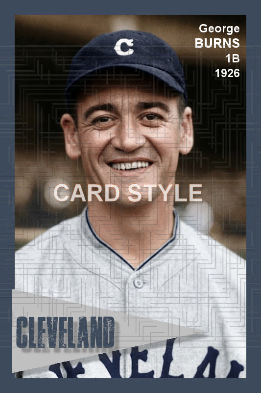 George Burns - 1926 Cleveland Indians - choose a size & style