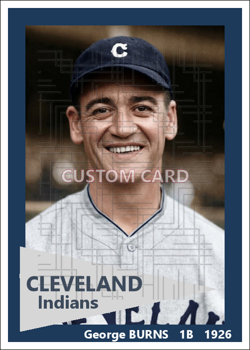 George Burns - 1926 Cleveland Indians - choose a size & style