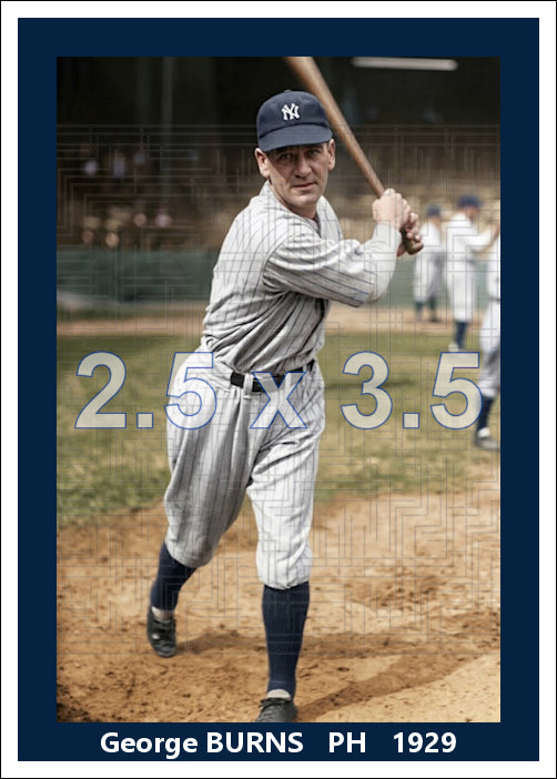 George Burns - 1929 New York Yankees - choose a size & style