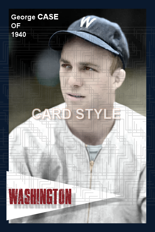 George Case - 1940 Washington Senators - choose a size & style