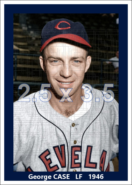 George Case - 1946 Cleveland Indians - choose a size & style