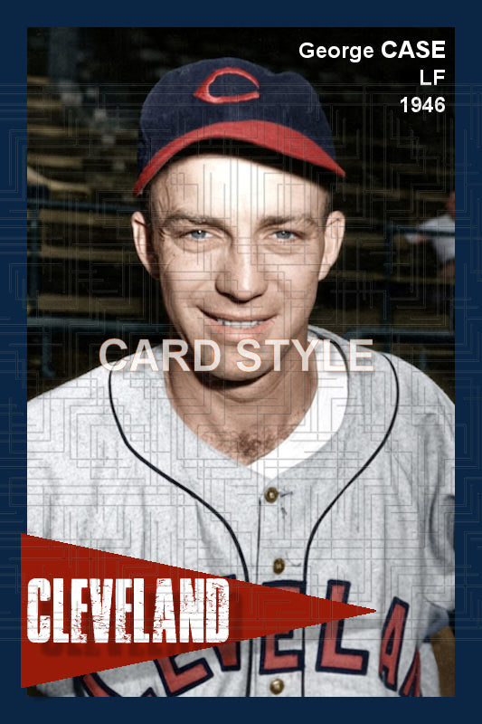 George Case - 1946 Cleveland Indians - choose a size & style