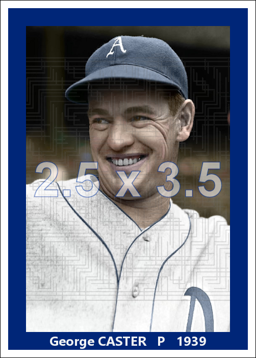 George Caster - 1939 Philadelphia Athletics - choose a size & style