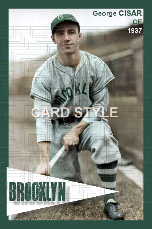 George Cisar - 1937 Brooklyn Dodgers - choose a size & style